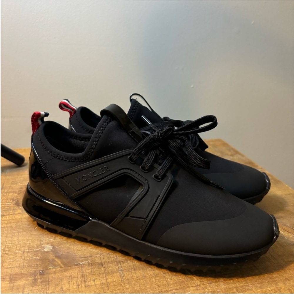 Moncler Black Sneakers with Red Detail - Picture 2 of 8